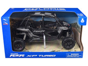 Polaris RZR XP 4 Turbo EPS Sport UTV Onyx Black with Gray Graphics 1/18 Diecast Model by New Ray image 3