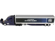 Freightliner Fifth Generation Cascadia Raised Roof Sleeper & 53' Utility Trailer with Skirts Midnight Blue 1/64 Diecast Model by DCP/First Gear image 2