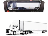 DCP First Gear Freightliner fifth generation Cascadia day cab white 53 foot Utility trailer 1:64 60-2001, product image 1