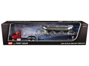 Ford LTL 9000 Day Cab with Heil Pneumatic Tank Trailer Heil Red 1/64 Diecast Model by DCP/First Gear image 3