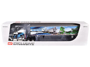 Kenworth W900L with 86" Studio Sleeper and 53' Utility Trailer with Skirts "Walinga" White with Blue Graphics 1/64 Diecast Model by DCP/First Gear image 3