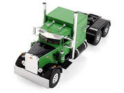 Peterbilt 351 with 60" Vintage Sleeper and Rogers Vintage Lowboy Trailer Green with Black Trailer 1/64 Diecast Model by DCP/First Gear image 4