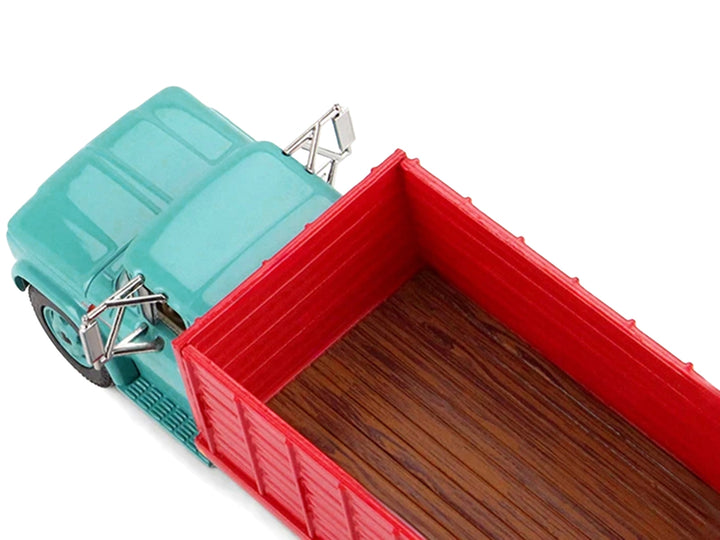 GMC 4000 Grain Truck Turquoise with Red Container 1/64 Diecast Model by DCP/First Gear image 2