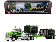 Kenworth W900 Day Cab with Demco 42' Liquid Fertilizer Tender Trailer Green and Black 1/64 Diecast Model by DCP/First Gear
