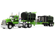 Kenworth W900 Day Cab with Demco 42' Liquid Fertilizer Tender Trailer Green and Black 1/64 Diecast Model by DCP/First Gear image 2