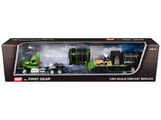Kenworth W900 Day Cab with Demco 42' Liquid Fertilizer Tender Trailer Green and Black 1/64 Diecast Model by DCP/First Gear image 3