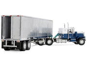 Chevrolet Bison with 34" Flat Top Sleeper & 40' Vintage Trailer with Reefer Blue and White 1/64 Diecast Model by DCP/First Gear image 5
