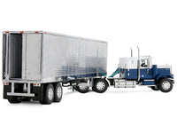 Chevrolet Bison with 34" Flat Top Sleeper & 40' Vintage Trailer with Reefer Blue and White 1/64 Diecast Model by DCP/First Gear image 5