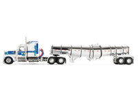 First Gear Kenworth W900L Polar Deep Drop trailer white blue green 1:64 60-2353, product image 4