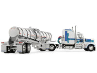 First Gear Kenworth W900L Polar Deep Drop trailer white blue green 1:64 60-2353, product image 5