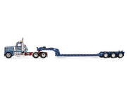Kenworth W900L Day Cab and Fontaine Magnitude Lowboy Trailer "Sid Kamp" Blue and Light Blue Two-Tone 1/64 Diecast Model by DCP/First Gear image 3