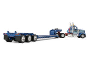 Kenworth W900L Day Cab and Fontaine Magnitude Lowboy Trailer "Sid Kamp" Blue and Light Blue Two-Tone 1/64 Diecast Model by DCP/First Gear image 4