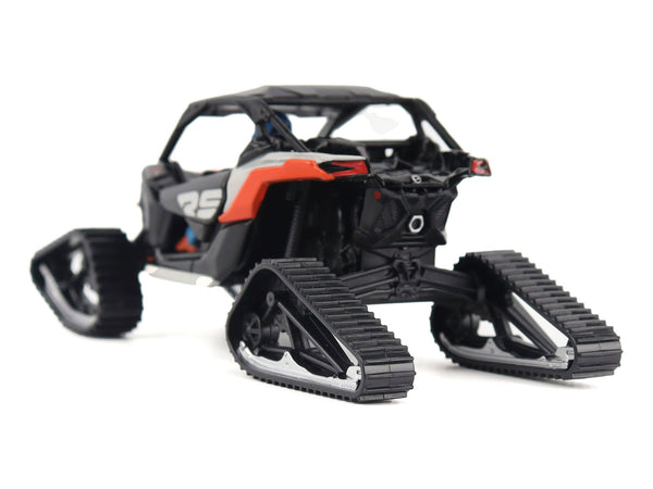 Can-Am Maverick X3 X RS Turbo RR Winter Version Chalk Gray and Magma Red with Driver Figure 1/32 Diecast Model by BRP Models