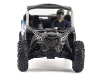 Can-Am Maverick X3 X RS Turbo RR Intense Blue and Chalk Gray with Driver Figure 1/32 Diecast Model by BRP Models image 3