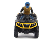 Can-Am Outlander XT-P 1000R ATV Iron Gray and Neo Yellow with Driver Figure 1/32 Diecast Model by BRP Models image 3