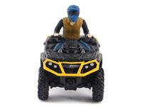 Can-Am Outlander XT-P 1000R ATV Iron Gray and Neo Yellow with Driver Figure 1/32 Diecast Model by BRP Models image 3