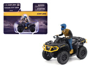 Can-Am Outlander XT-P 1000R ATV Iron Gray and Neo Yellow with Driver Figure 1/32 Diecast Model by BRP Models image 4
