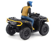 Can-Am Outlander XT-P 1000R ATV Iron Gray and Neo Yellow with Driver Figure 1/32 Diecast Model by BRP Models image 5