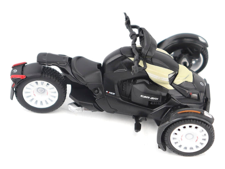 Can-Am Ryker Rally 3-Wheel Motorcycle Sand Storm and Black 1/32 Diecast Model by BRP Models image 2