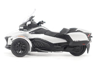 Can-Am Spyder RT 3-Wheel Motorcycle Hyper Silver Metallic with Driver Figure 1/32 Diecast Model by BRP Models image 2