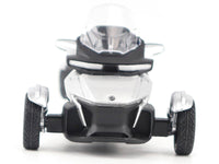 Can-Am Spyder RT 3-Wheel Motorcycle Hyper Silver Metallic with Driver Figure 1/32 Diecast Model by BRP Models image 5