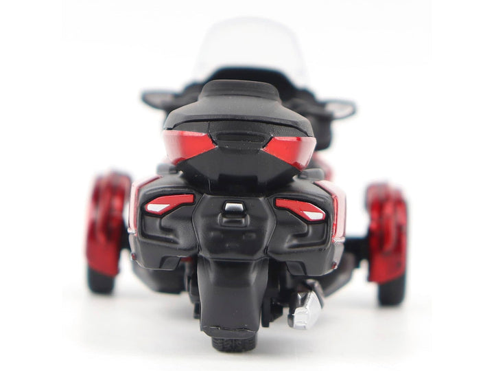 Can-Am Spyder RT Limited 3-Wheel Motorcycle Deep Marsala Red Metallic with Driver Figure 1/32 Diecast Model by BRP Models image 2