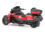 Can-Am Spyder RT Limited 3-Wheel Motorcycle Deep Marsala Red Metallic with Driver Figure 1/32 Diecast Model by BRP Models image 3