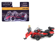 Can-Am Spyder RT Limited 3-Wheel Motorcycle Deep Marsala Red Metallic with Driver Figure 1/32 Diecast Model by BRP Models image 4