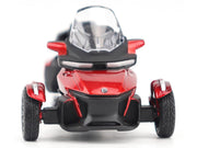 Can-Am Spyder RT Limited 3-Wheel Motorcycle Deep Marsala Red Metallic with Driver Figure 1/32 Diecast Model by BRP Models image 5