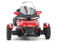 Can-Am Spyder RT Limited 3-Wheel Motorcycle Deep Marsala Red Metallic with Driver Figure 1/32 Diecast Model by BRP Models image 5