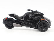 Can-Am Spyder F3 3-Wheel Motorcycle Steel Black Metallic 1/32 Diecast Model by BRP Models image 2