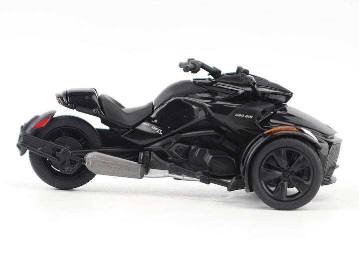 Can-Am Spyder F3 3-Wheel Motorcycle Steel Black Metallic 1/32 Diecast Model by BRP Models image 2