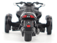 Can-Am Spyder F3 3-Wheel Motorcycle Steel Black Metallic 1/32 Diecast Model by BRP Models image 3