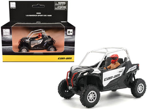 Can-Am Maverick Sport XXC 1000R Silver Metallic and Black with Driver Figure 1/32 Diecast Model by BRP Models