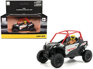 Can-Am Maverick Sport XRC 1000R Red and Gray with Driver Figure 1/32 Diecast Model by BRP Models