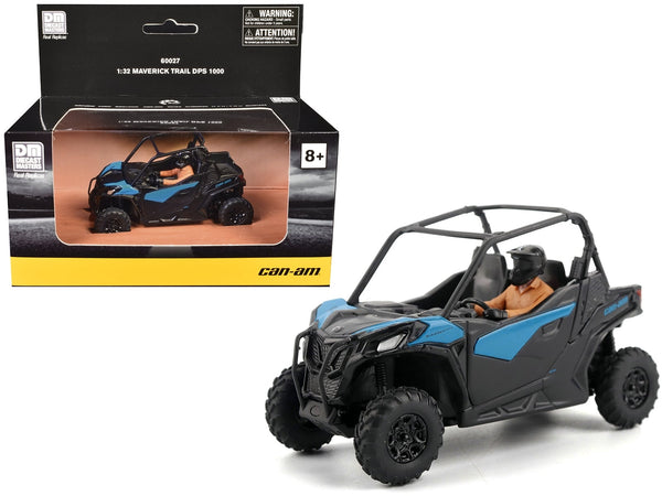 Can-Am Maverick Trail DPS 1000 Blue and Black with Driver Figure 1/32 Diecast Model by BRP Models