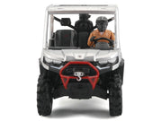 Can-Am Defender XMR Silver Metallic and Black with Driver Figure 1/32 Diecast Model by BRP Models image 5