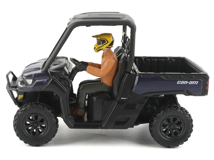 Can-Am Defender XT HD9 Navy Blue and Black with Driver Figure 1/32 Diecast Model by BRP Models image 2
