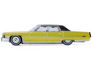 1971 Cadillac Sedan Deville Lowrider Gold Metallic with Black Top "California Lowriders" Series 7 1/64 Diecast Model Car by Greenlight image 2