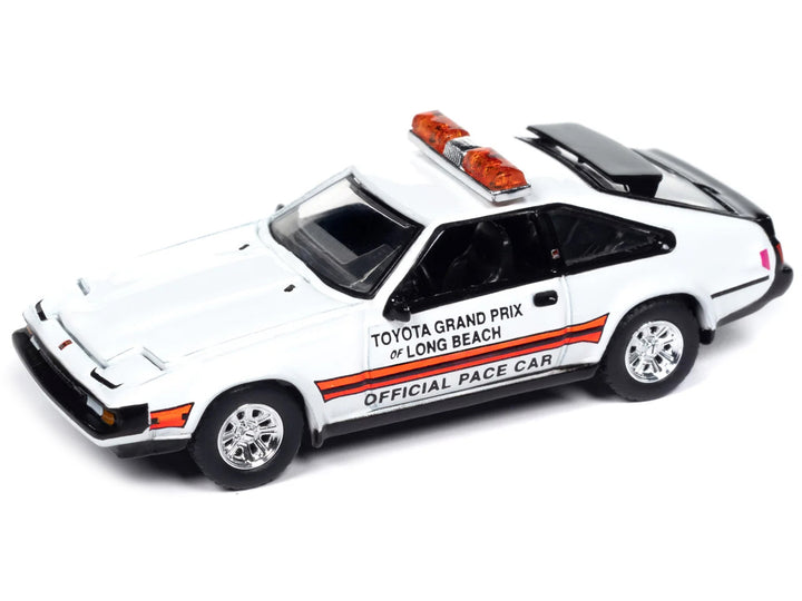 1983 Toyota Celica Supra "Toyota Grand Prix of Long Beach Official Pace Car" White "Import Legends" Series 1/64 Diecast Model Car by Auto World image 2