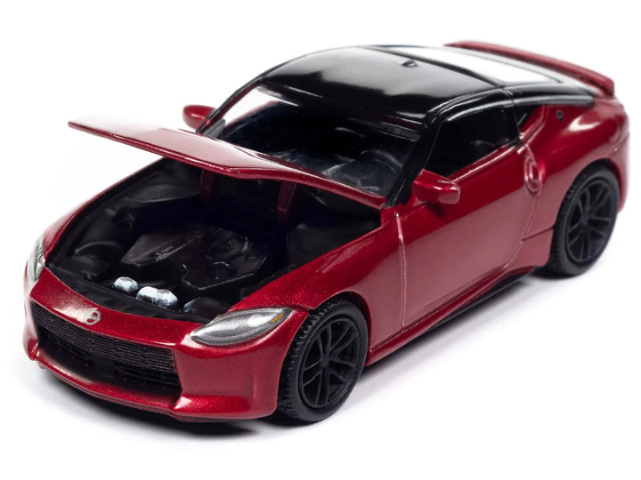 2023 Nissan Z Passion Red Metallic with Black Top "Import Legends" Series 1/64 Diecast Model Car by Auto World image 2