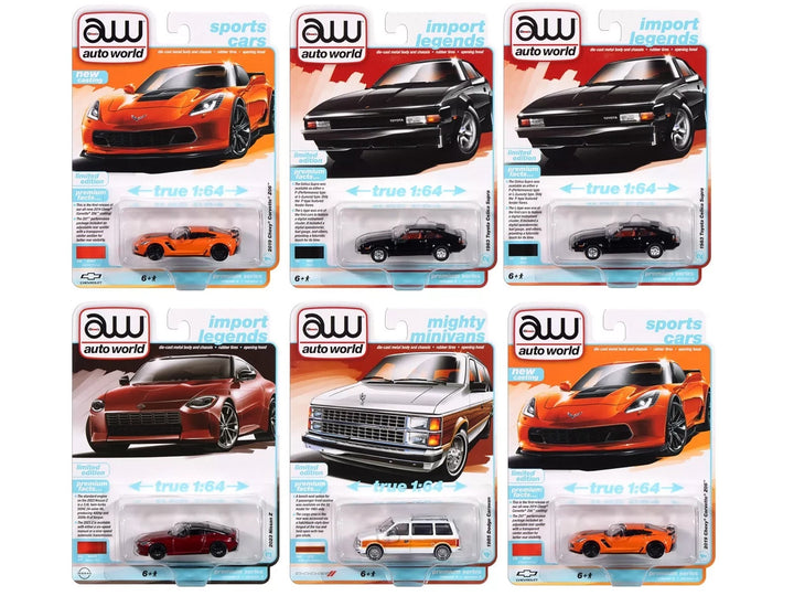 Auto World Premium 2024 Set A of 6 pieces Release 2 1/64 Diecast Model Cars by Auto World image 2