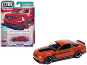 2012 Ford Mustang Boss 302 Competition Orange with Black Accents "Modern Muscle" Series 1/64 Diecast Model Car by Auto World image 3