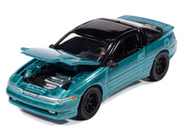 Auto World 1991 Mitsubishi Eclipse GSX Tennessee Blue Metallic black top 1:64 64502-AWSP189B, product image 1