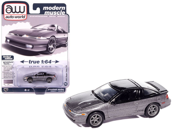 1991 Eagle Talon TSi Medium Quartz Metallic with Black Top "Modern Muscle" Series 1/64 Diecast Model Car by Auto World