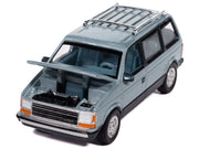 1987 Plymouth Voyager Van Ice Blue Metallic and Twilight Blue Metallic 2-Tone with Blue Interior "Mighty Minivans" Series 1/64 Diecast Model Car by Auto World image 2