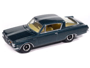 1965 Plymouth Barracuda Formula S Dark Blue Metallic with Silver Stripe "Vintage Muscle" Series 1/64 Diecast Model Car by Auto World image 2