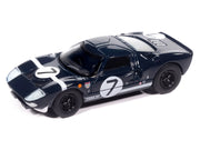 1965 Ford GT40 #7 Blue Black with White Stripes "Vintage Muscle" Series 1/64 Diecast Model Car by Auto World image 2
