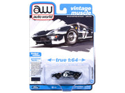1965 Ford GT40 #7 Blue Black with White Stripes "Vintage Muscle" Series 1/64 Diecast Model Car by Auto World image 3