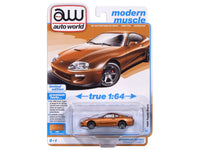 1998 Toyota Supra Sedona Sunset Bronze Metallic "Modern Muscle" Series 1/64 Diecast Model Car by Auto World image 3